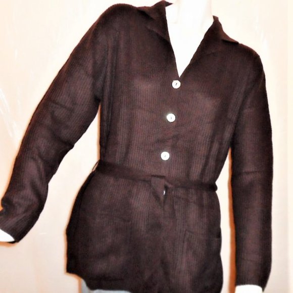 100 % CASHMERE KNIT JACKETS SWEATERS BEUTLER WITH POCKETS NWT - Picture 2 of 3